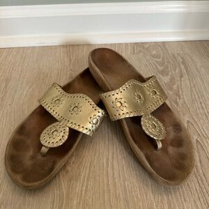 Gold Jack Rogers Sandals